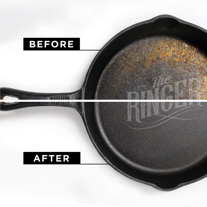 The Ringer - The Original Stainless Steel Cast Iron Cleaner, Patented XL 8x6 Inch Design - Image 3